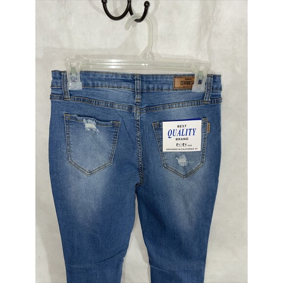 Best Quality Brand Distressed Skinny Jeans 11 M Blue - Picture 7 of 9